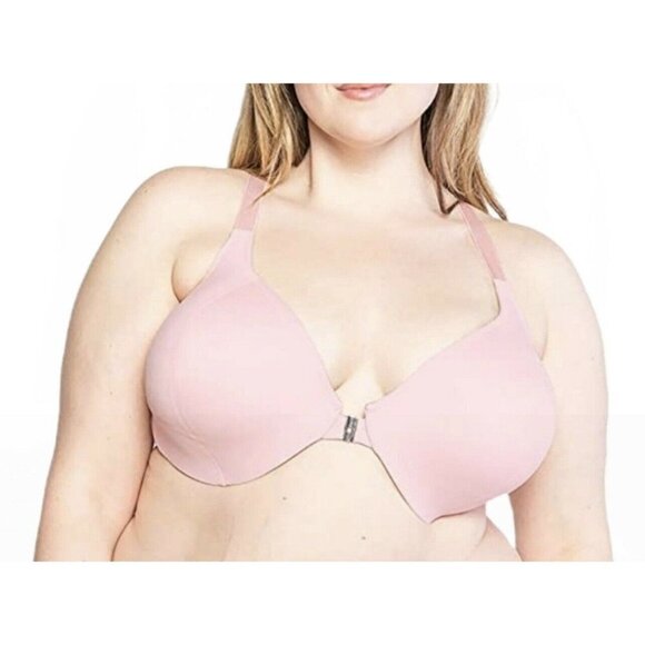 Trusst Lingerie The Eve Front Closure Full Figure Bra Size 44G New Pink - Picture 1 of 4